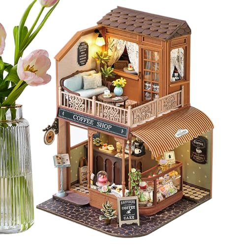 Miniatur Haus Bausatz | Mini Holz Puppenhaus Bausatz,Eltern-Kind Bindung Aktivität Holz Bastelset Für Jugendliche Kinder Erwachsene Familie Miniatur Haus Bausatz | Mini Holz Puppenhaus Bausatz,Eltern-Kind Bindung Aktivität Holz Bastelset Für Jugendliche Kinder Erwachsene Familie von Generisch