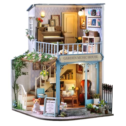 Miniatur Haus Bausatz | Mini Holz Puppenhaus Bausatz | Eltern-Kind Bindung Aktivität Holz Bastelset Für Jugendliche Kinder Erwachsene Familie Miniatur Haus Bausatz | Mini Holz Puppenhaus Bausatz | Eltern-Kind Bindung Aktivität Holz Bastelset Für Jugendliche Kinder Erwachsene Familie von Generisch