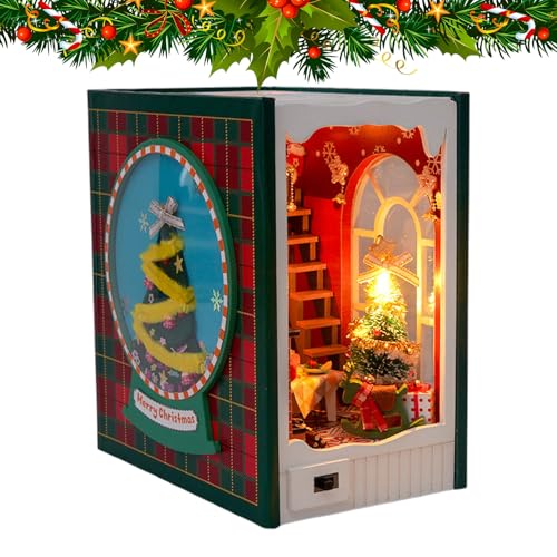 Miniatur-Haus-Set – kleines Weihnachts-LED-Haus-Bauset – Heimdekoration kreativ für Erwachsene, Teenager, Kinder, Innenbereich, Wohnzimmer, Schlafzimmer, Küche, Schreibtisch, Kaminsims, Tisch, Urlaub Miniatur-Haus-Set – kleines Weihnachts-LED-Haus-Bauset – Heimdekoration kreativ für Erwachsene, Teenager, Kinder, Innenbereich, Wohnzimmer, Schlafzimmer, Küche, Schreibtisch, Kaminsims, Tisch, Urlaub von Generisch