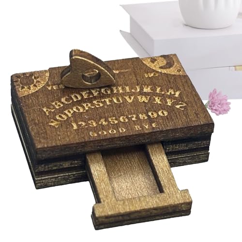 Miniatur Ouija Brett - Planchette Ouija Brett Mit Zeiger,Miniatur Holz Deko Accessoire Mit Schublade Tragbar Für Halloween Party Und Gespensterfest Treffen Miniatur Ouija Brett - Planchette Ouija Brett Mit Zeiger,Miniatur Holz Deko Accessoire Mit Schublade Tragbar Für Halloween Party Und Gespensterfest Treffen von Generisch