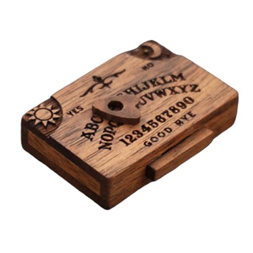 Miniatur-Spirituosenbrett, Ouija-Brett, Ouija-Brett, Miniaturen, sprechendes Geistbrett aus Holz mit Planchette, Miniatur-Brett für Familie und Freunde, Ouija-Board von Generisch