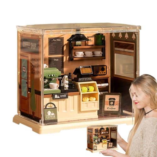 Miniaturhaus Bausatz - Kleines Haus Baumodell Spielzeug Set - Handgefertigte Kaffeehaus Küche Deko Für Erwachsene Wohnzimmerregal Schmuck Miniaturhaus Bausatz - Kleines Haus Baumodell Spielzeug Set - Handgefertigte Kaffeehaus Küche Deko Für Erwachsene Wohnzimmerregal Schmuck von Generisch