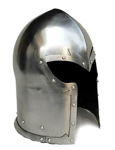 Mittelalter X Men Magneto Helm Römer Ritter Barbute Helm Historische Kopfbedeckung Rüstung Stahl LARP Krieger Cosplay Kostüm von Generisch