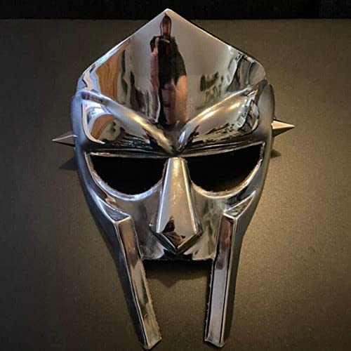 Mittelalterliche handgeschmiedete MF DOOM Maske Wahnsinniger Bösewicht Stahl Gesichtsmaske für Halloween Kostüm Geschenkartikel von Generisch