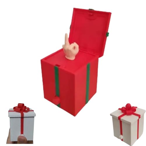 Mittelfinger-Überraschungs-Geschenk-Box, Druckknopf, Pop-Up-Mittelfinger-Überraschungs-Geschenk-Box, buntes Mittelfinger-Hand-Streich-Geschenk mit Box, Weihnachtsgeschenk, lustiges Geschenk für Büro, von Generisch