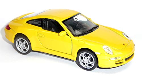 Modellauto kompatibel mit 1:37 Porsche 911 (997) Carrera S ca. 12 cm gelb von Generisch