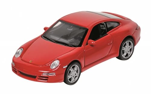 Modellauto kompatibel mit 1:37 Porsche 911 (997) Carrera S ca. 12 cm rot von Generisch