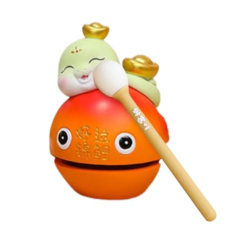 Mokugyo Fish Drum, Mokugyo Instrument, Meditationstrommel, Fisch Schlagzeuginstrument kreativer Cartoon Süßes Neujahrsschlange Mokugyo Desktop Orament für Schrank schläfrig Mokugyo Fish Drum, Mokugyo Instrument, Meditationstrommel, Fisch Schlagzeuginstrument kreativer Cartoon Süßes Neujahrsschlange Mokugyo Desktop Orament für Schrank schläfrig von Generisch