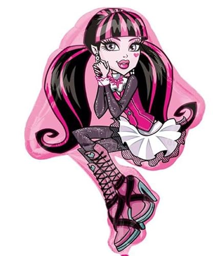 Monster-High Draculaura Folienballon, Pink, 1 Stück, Kinder, Monster-High Fans, Erwachsene, Kindergeburtstag, Mottoparty Kinder von Generisch