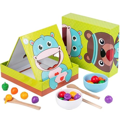 Montessori Fütterungsspiel mit Besteck, Obst- und Gemüsemotive, Lernspielzeug für Kinder, Feinmotorik-Training Montessori Fütterungsspiel mit Besteck, Obst- und Gemüsemotive, Lernspielzeug für Kinder, Feinmotorik-Training von Generisch