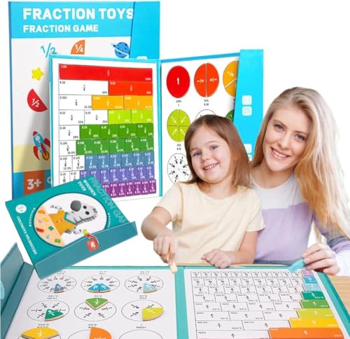 Montessori-Magnetbuch-Buch, Bruch-Puzzle, Bruchfliesen-Magnet-Lernset, multifunktionales Lehrwerkzeug für Jungen und Mädchen, 1 Set Montessori-Magnetbuch-Buch, Bruch-Puzzle, Bruchfliesen-Magnet-Lernset, multifunktionales Lehrwerkzeug für Jungen und Mädchen, 1 Set von Generisch