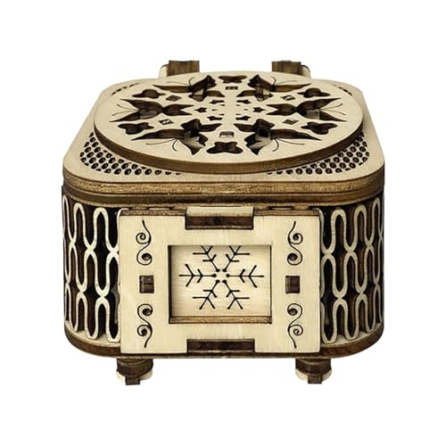 Music Box Model Kit, 3D Wooden Puzzle, Tabletop Puzzles, Puzzle Music Box Model Building Kits, No Glue Required Assembly Puzzles with Secret Storage Compartment, 3.19x2.72x2.01 Inches for Adults von Generisch