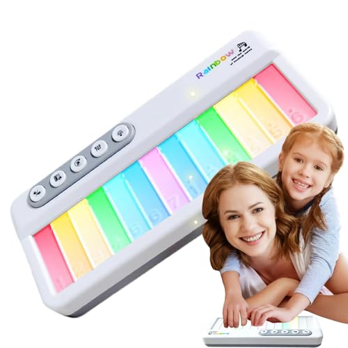 Musical Piano Toy, Klavier Musical Kleinkindspielzeug,Pädagogische Kinder elektronisches Klavier tragbarer Tastatur - Multifunktionale Musikinstrumente Spielzeug mit Lichtern für Geburtstag Neujahr We von Generisch