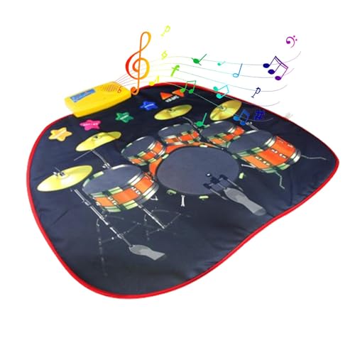 Musik-Bodenmatte, Baby-Musikmatte | Musik-Trommel-Aktivitätsteppich,Interaktive Drum-Touch-Spielmatte, pädagogisches Musikinstrument-Spielzeug mit einstellbarer Lautstärke für und Mädchen, Ostern, Geb von Generisch