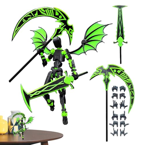 New Cool T13 Action Figure with Wings | 3D Printed 13 Action Figure | Assembly Completed Movable Robot Figures | Luc-ky 13 Action Figures Activity Robot for All Ages Girls Boys von Generisch