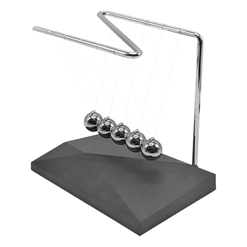 Newton Cradle, Newton-Bälle mit Bewegung, Schreibtisch-Spielzeug – coole Wissenschafts-Gadgets, Stahlkugel, Physik-Spielzeug, Schreibtischzubehör für Klassenzimmer, Büros, Zuhause von Generisch