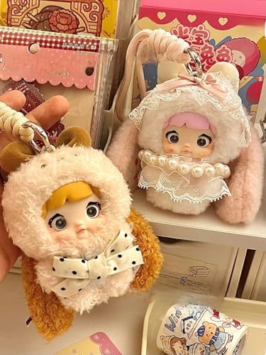 Nommi Mibao Sweetheart Rabbit Blind Box – Plüsch-Schlüsselanhänger mit Band, zufälliges Design, Trendiger Taschen- & Handy-Anhänger, mini-Plüschsammelfigur für Mädchen Nommi Mibao Sweetheart Rabbit Blind Box – Plüsch-Schlüsselanhänger mit Band, zufälliges Design, Trendiger Taschen- & Handy-Anhänger, mini-Plüschsammelfigur für Mädchen von Generisch