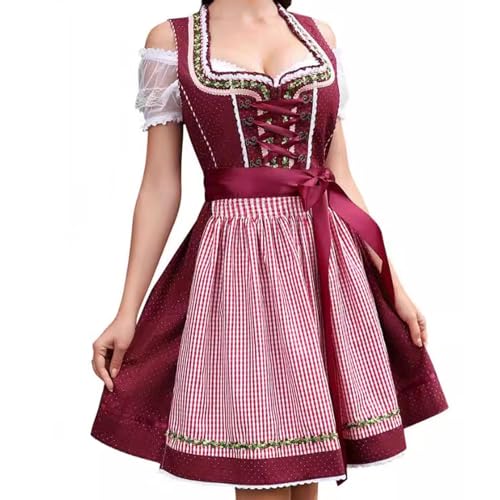 Oktoberfest-Kleid für Damen, deutsches Kleid, traditionelle deutsche Oktoberfest-Kostüme für Frauen, Bierfest-Outfit von Generisch