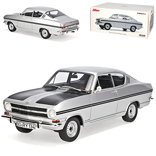 Opel Kadett B Rallye Coupe Silber mit Schwarz 1965-1973 1/18 Schuco Modell Auto Modell Auto von Generisch