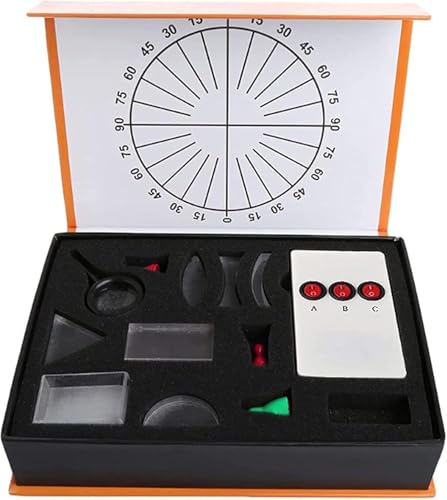 Optisches konkaves konvexes Linsenprismen-Set, physikalisches optisches Kit für den Unterricht von Lichtspektrumphysik - Laborgeräte Optische Testbox von Generisch