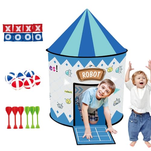 Outdoor-Spielset für Kinder, Kinderzelt-Sitzsack-Wurfspiel, 4-in-1-Spiele für Kinder im Freien, Sitzsack-Wurfspiel für Kinder, Tragbares Kinderspielzeug im Freien, Sitzsackspiel für Zuhause, Garten, C von Generisch