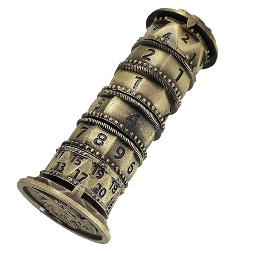 Pagoda Dice Spinner für Dungeons Dragons, Spinner Würfel, einzigartige Metall Roulette Würfel, Brettspiel Zubehör, D4 D6 D8 D10 D12 D20 D% für Dungeons Dragons D ND Gi-fts RPG Rollenspiel von Generisch