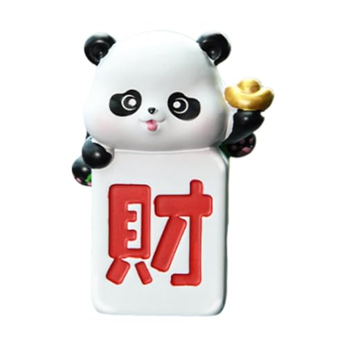 Panda Auto Armaturenbrett Dekor | Auto Dekoration Mahjong Panda Mini Figur | Einzigartige Kuchen Topper Chinesische Stil Armaturenbrett Puppe zum Backen Dekoration von Generisch