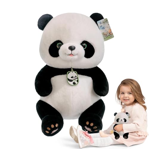 Panda Plüschspielzeug, chinesischer Panda Plüsch, Niedliche sensorische weiche Panda -Spielzeug, Entzückende Tierkissenkissen zartes Touch -Statue -Spielzeug für Autodekoration von Generisch