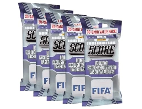 Panini FIFA Score 2023-24 Soccer Trading Cards - 5X Fat Pack Booster je 30x Cards von Generisch