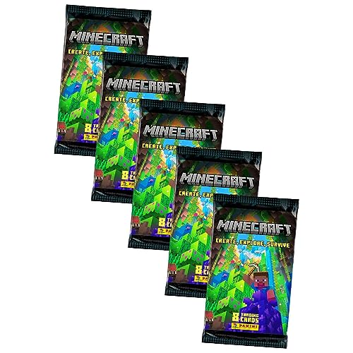 Panini Minecraft 3 Karten - Create Explore Survive Trading Cards (2023) - 5 Booster Sammelkarten von Generisch