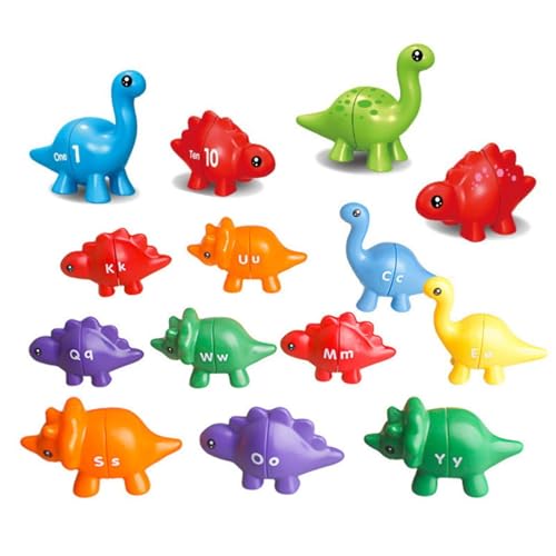 Passende Buchstaben Feines Motors pielzeug, 14 PCS doppelseitiges ABC-Dinosaurier-Alphabet-Match-Spiel mit Oberfach-Klein buchstaben, Vorschul-Bildungs-Montessori-Lernspiel zeug für Kleinkinder Passende Buchstaben Feines Motors pielzeug, 14 PCS doppelseitiges ABC-Dinosaurier-Alphabet-Match-Spiel mit Oberfach-Klein buchstaben, Vorschul-Bildungs-Montessori-Lernspiel zeug für Kleinkinder von Generisch