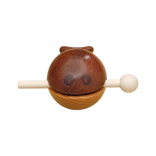Percussion Instrument, 6 -Zoll -Holzfisch -Tempel -Block -Meditationsgeräusch, Holzfischtrommel mit Schläger, musikalisches Ornament für Reisenpraxis im Freien im Freien, natürlich, handgefertigt Percussion Instrument, 6 -Zoll -Holzfisch -Tempel -Block -Meditationsgeräusch, Holzfischtrommel mit Schläger, musikalisches Ornament für Reisenpraxis im Freien im Freien, natürlich, handgefertigt von Generisch
