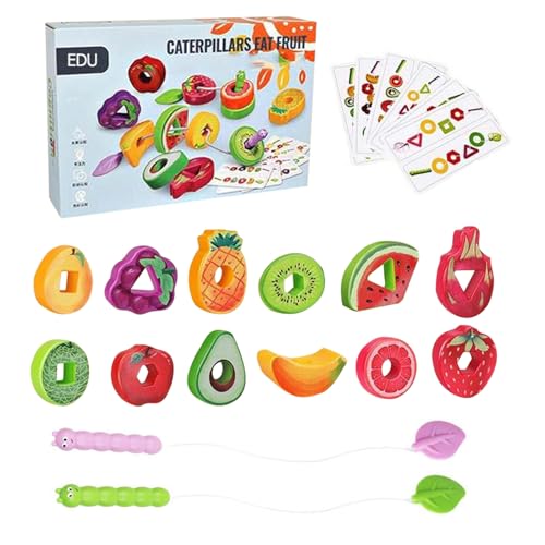 Perlen Und Schnur - Sensorisches Lernspielzeug | Feinmotorik Obst Gemüse Fädelspielzeug Für Mädchen er Kinder Klassenzimmer Zuhause Reisen Auto Perlen Und Schnur - Sensorisches Lernspielzeug | Feinmotorik Obst Gemüse Fädelspielzeug Für Mädchen er Kinder Klassenzimmer Zuhause Reisen Auto von Generisch