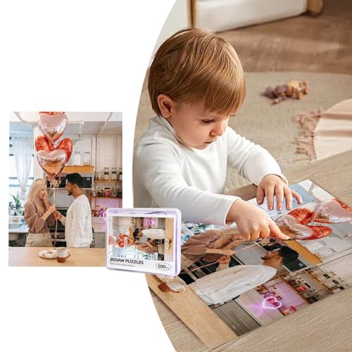 Personalisiertes Fotopuzzle, Puzzle mit eigenem Bild, Individuelles Puzzle mit eigenem Foto, Bedrucken Personalisiert Puzzle, Selber Gestalten Geschenk für Erwachsene Jungen Mädchen Kinder (500PCS) von Generisch