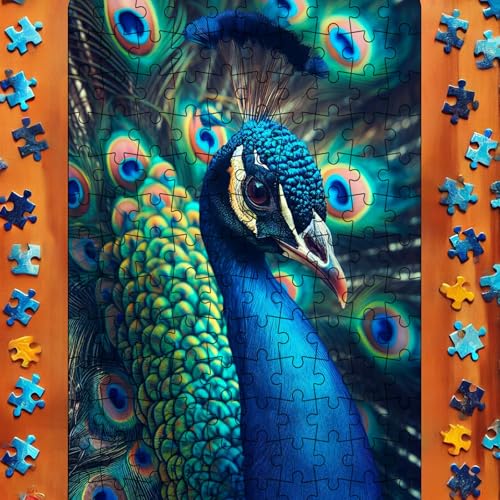 Pfau Puzzle, 130 Teile, 21 x 30 cm, Erwachsene und Kinder ab 4 Jahren von Generisch