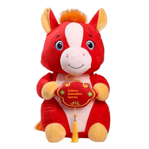 Pferd Plüsch Ornament Maskottchen 2026 Chinesisches Jahr des Pferde Geschenks, liebenswerte Stofftier Puppe Dekoration, entzückende Tischplatte Haustiere, Party Geschenk, Kinderzimmer Dekor Pferd Plüsch Ornament Maskottchen 2026 Chinesisches Jahr des Pferde Geschenks, liebenswerte Stofftier Puppe Dekoration, entzückende Tischplatte Haustiere, Party Geschenk, Kinderzimmer Dekor von Generisch