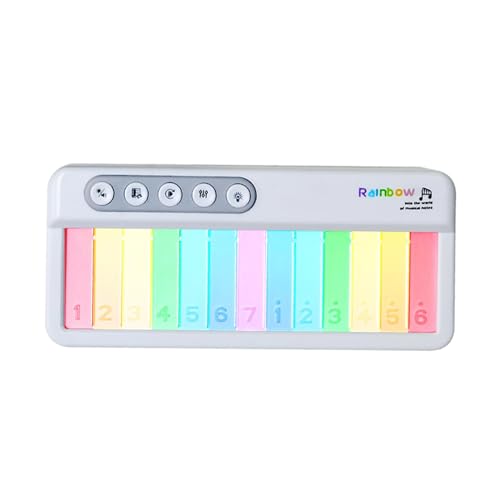 Piano for Kids, Rainbow Lights Keyboard with Adjustable Sound, Multifunctional Portable Keyboard Toys, Educational Early Developmental Toy for Boys & Girls, for Musical Learning Fun von Generisch