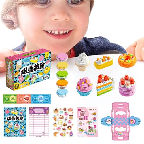 Play Kitchen Food, Kochset für Kleinkinder - Kuchen, Desserts, Essen, Spielzeug, Spielküche, Spielzeug, Kochspielzeug - Spielzeugküchenzubehör, Küchenspielzeug zum Erlernen verschiedener Esskulturen von Generisch