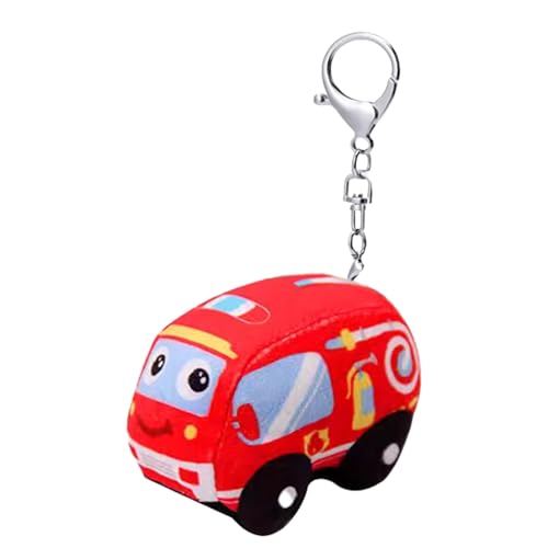 Plüsch Schlüsselanhänger - Plüsch Feuerwehrauto Puppe für Kinderwagen | Lernspielzeug zum Lernen für und Mädchen Vorschulkinder für Rucksack Handtasche Geldbörse für Reise Urlaub und Plüsch Schlüsselanhänger - Plüsch Feuerwehrauto Puppe für Kinderwagen | Lernspielzeug zum Lernen für und Mädchen Vorschulkinder für Rucksack Handtasche Geldbörse für Reise Urlaub und von Generisch