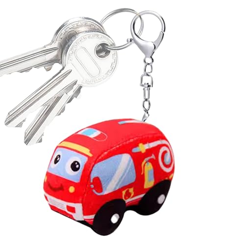 Plüsch Schlüsselanhänger | Plüsch Feuerwehrauto Puppe für Kinderwagen | Lernspielzeug zum Lernen für und Mädchen Vorschulkinder für Rucksack Handtasche Geldbörse für Reise Urlaub und Plüsch Schlüsselanhänger | Plüsch Feuerwehrauto Puppe für Kinderwagen | Lernspielzeug zum Lernen für und Mädchen Vorschulkinder für Rucksack Handtasche Geldbörse für Reise Urlaub und von Generisch