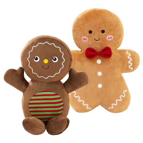 Plüsch Spielzeug, Lebkuchen Plüsch Spielzeug Puppe, Weihnachten Lebkuchen Mann Plüsch Kissen, Gefülltes Spielzeug Lebkuchen Mann Plüsch Spielzeug von Generisch