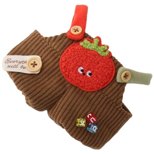 Plüschpuppen-Anziehsachen, Plüschpuppen-Outfit - 15cm Plüschoverall | Mit Gemüse gefüllte Plüsch-Overalls, niedliches Plüschpuppenspielzeug-Kostüm, abnehmbar für 20 cm große Kuscheltiere von Generisch