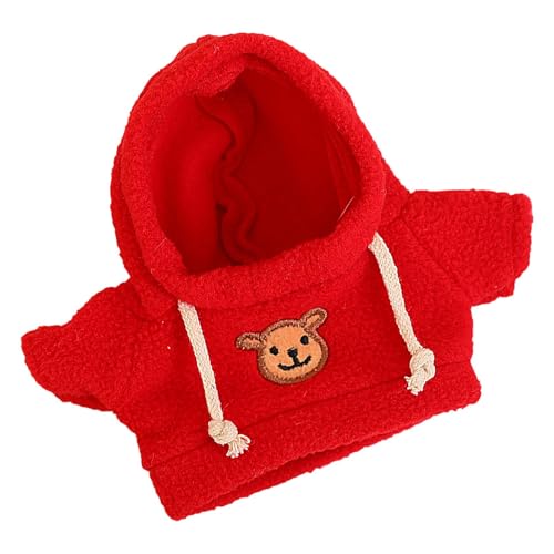 Plüschpuppenkleidung,Kleidung zum Bauen eines Bären, Bär Kapuzenpullover, Niedlicher Capybara-Hoodie-Kleidung für Stoffpuppenpullover für Kinder, und Mädchen, Puppen mit Einer Größe von 7,87 bis 9,84 von Generisch