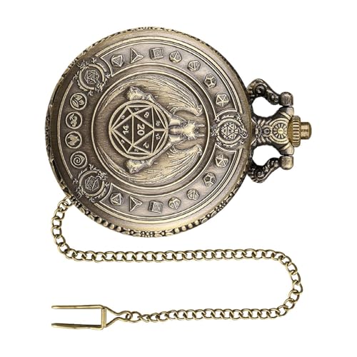 Pocket Watch Dice - tragbare Familiennachtwürfel - Polyedrale Metallwürfel für Rollenspiele, Tabletop Game Dice Pocket Watch Hülle von Generisch