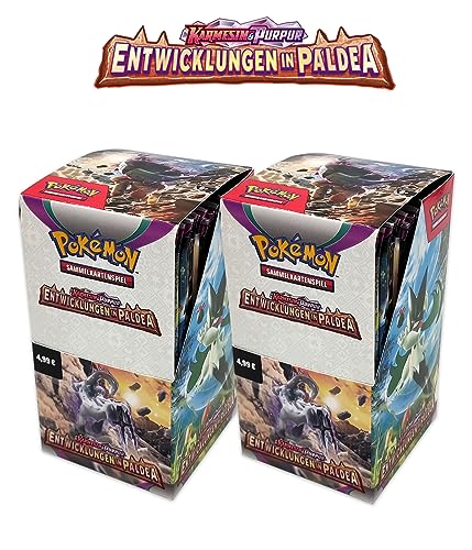 𝐏𝐨𝐤𝐞𝐦𝐨𝐧 Double Bundle Entwicklungen in Paldea - 2 Displays mit je 18 Boosterpacks von Generisch