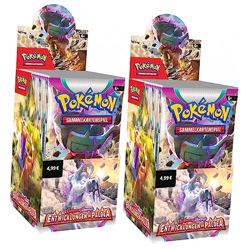 Pokemon Sammelkarten Karmesin & Purpur Karten - Ultra Pro 9-Pocket Trading Cards Deutsch - 2 Display von Generisch