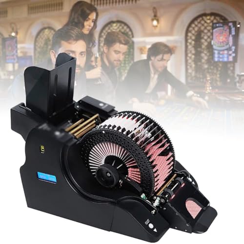 Poker Card Shuffler und Dealer Machine für 8 Decks - Elektrische Casino Poker Karten Splitting Machine für UNO, Texas Hold'em, Blackjack - Heimspielzubehör von Generisch