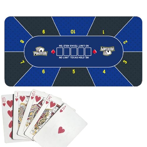 Poker-Tischdecke – Gummi-Poker-Tischmatte | Spieltisch-Abdeckungen, Anti-Rutsch-Holdem Poker-Matte, Tischdecke, Poker-Tischplatte, Poker-Tischplatten für Poker von Generisch