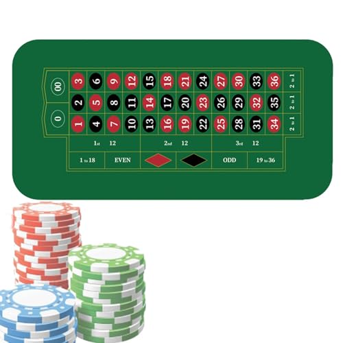 Poker-Tischdecke – Gummi-Poker-Tischmatte | Spieltisch-Abdeckungen, rutschfeste Holdem-Poker-Matte, Tischdecke, Poker-Tischmatte, Poker-Tischplatten für Poker, Pokerabende von Generisch