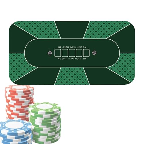 Poker-Tischdecke – Gummi-Poker-Tischmatte | Spieltisch-Abdeckungen, rutschfeste Holdem-Poker-Matte, Tischdecke, Poker-Tischplatte, Poker-Tischmatte für Poker, Poker von Generisch